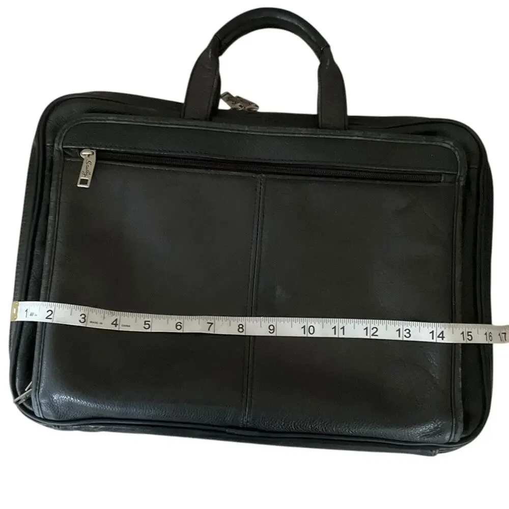 Scully Men's Black Leather Laptop Bag